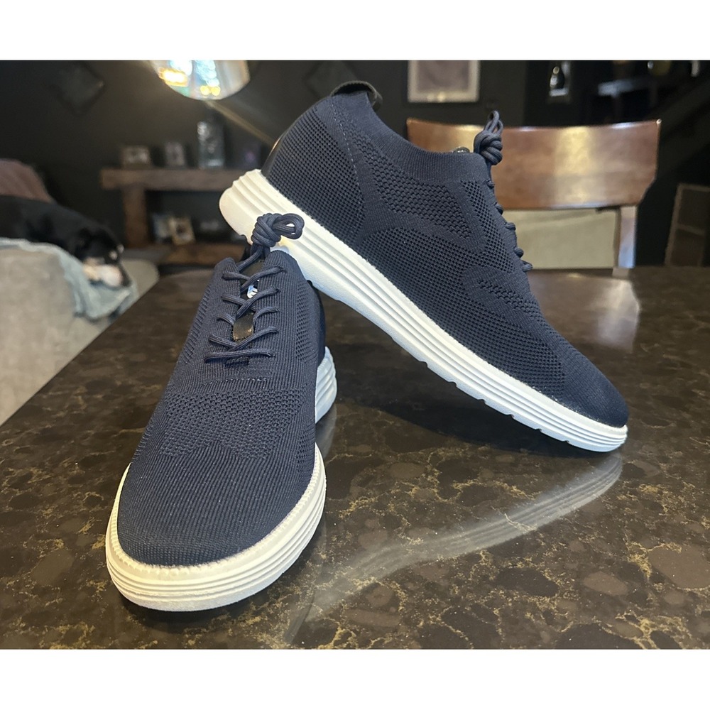 CALTO - X2634 - 2.8 Inches Taller (Night Blue) - Lace Elevator Shoes add Height